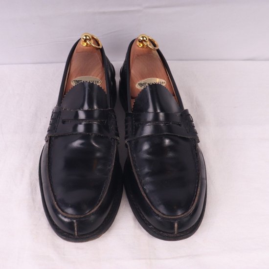 【中古】Church's(チャーチ)メンズ(TUNBRIDGE)タンブリッジイングランド製ペニーコインローファー【8F/26.5cm-27.0cm位】黒ドレスシューズds3549