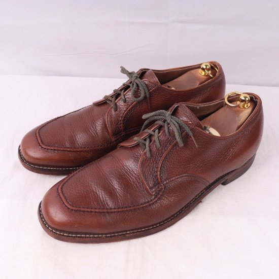 【中古】ALDEN(オールデン)メンズレザーシューズ473(Uチップ)旧ロゴ【10 1/2 D/EE】ブラウン茶ヴィンテージds36223