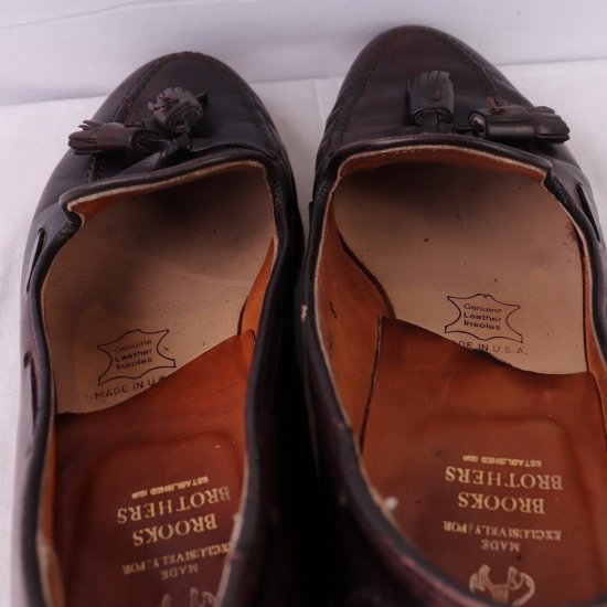 中古】BrooksBrothers(ブルックスブラザーズ)メンズレザシューズALDENオールデンコードバン(タッセルローファー)【9 1/2  C】バーガンディds3671