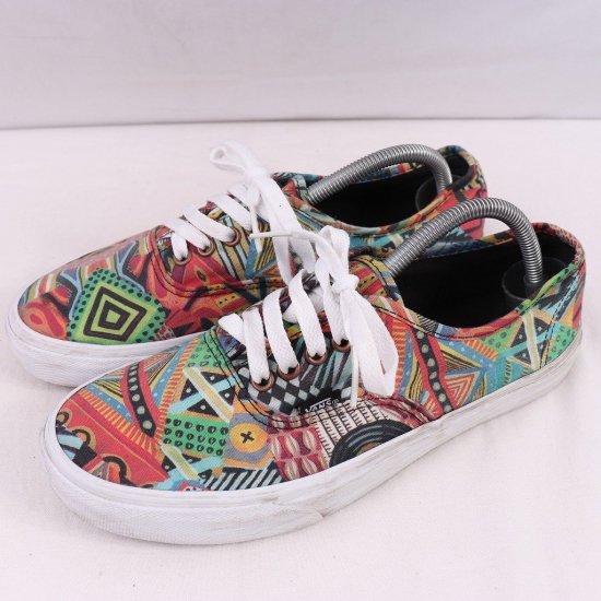 【中古】VANS(バンズ)メンズAUTHENTIC(オーセンティック)【27.0cm】マルチカラー総柄et1772