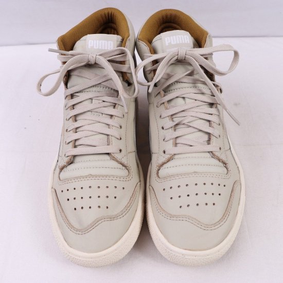 【中古】PUMA(プーマ)メンズRALPH SAMPSON MID(ラルフサンプソンミッド)【26.5cm】グレージュ白ブラウンet1774