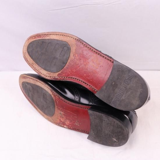 80年代ヴィンテージFLORSHEIMブラックドレスシューズ状態良好 80年代USA製表記 ビンテージ FLORSHEIM/フローシャイム
