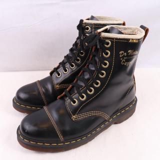 <img class='new_mark_img1' src='https://img.shop-pro.jp/img/new/icons50.gif' style='border:none;display:inline;margin:0px;padding:0px;width:auto;' />【中古】dr.martens(ドクターマーチン)メンズ8ホールキャップトゥ【UK8】26.5cm-27.0cm黒ブラックdh4267の商品画像