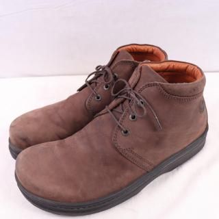 <img class='new_mark_img1' src='https://img.shop-pro.jp/img/new/icons1.gif' style='border:none;display:inline;margin:0px;padding:0px;width:auto;' />【中古】BIRKENSTOCK(ビルケンシュトック)メンズフットプリンツFOOTPRINTSコンフォートヌバックチャッカブーツ【41】26.5cm位ブラウンbk2030の商品画像