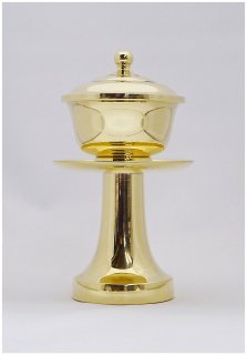  【寺院仏具】　茶湯器　 真鍮製　ミガキ仕上げ　 高さ27cm（9寸） 献茶湯　洒水器