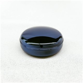 香合　チタンブルー　 直径5.1cm（1寸7分）　 真鍮製　チタンコーティング