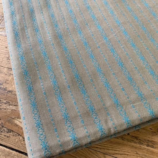 遠州木綿　ベージュ系マルチカラーストライプ 着物反物　幅41.5cm　長さ13m 遠州木綿 ベージュ系マルチカラーストライプ 着物反物 幅41.5cm