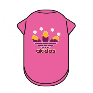 おもしろ 犬用Tシャツ「akides（ピンク）」パロディ/ジョーク/ユニーク 【XS〜7Lサイズ】の商品画像