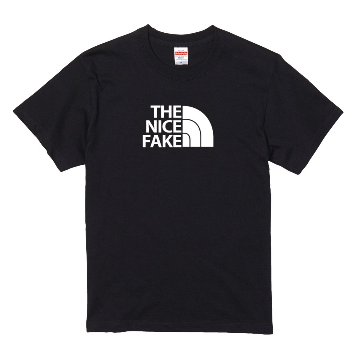 【名入れ対応】おもしろTシャツ 「THE NICE FAKE」（ブラック ...