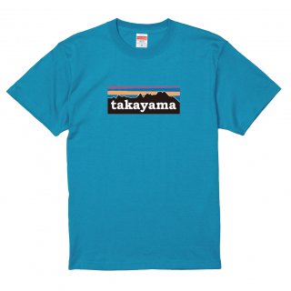 おもしろTシャツ 「takayama」（ターコイズブルー）ご当地シリーズ 　飛騨高山の商品画像