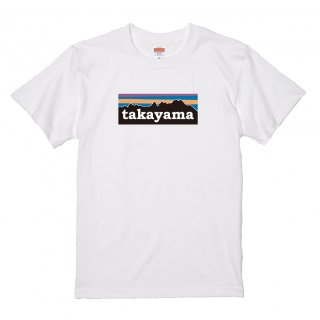 おもしろTシャツ 「takayama」（ホワイト）ご当地シリーズ 　飛騨高山の商品画像