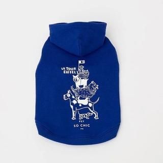 PET SO CHIC EIFFEL TANK HOODIE ROYAL BLUE