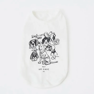 PET SO CHIC - DOGS OF THE DAY TANKTOP / WHITE