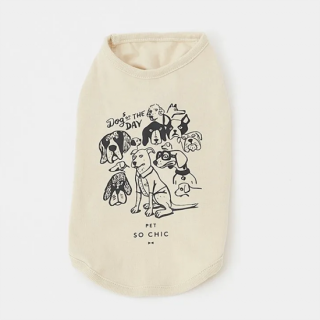 PET SO CHIC - DOGS OF THE DAY TANK TOP / SAND BEIGE