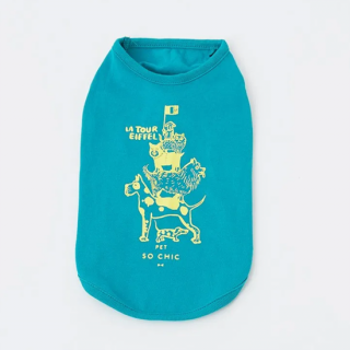 PET SO CHIC - EIFFEL TANKTOP / TURQUOISE