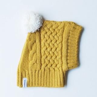 HYGGELE - CABLE KNIT BALACLAVA / MUSTARDPaddy