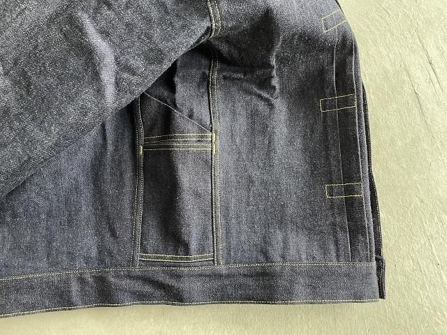 SASSAFRAS ササフラス / Gardener Jacket 14oz Denim - SALT
