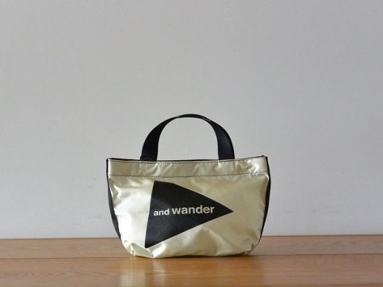 and wander アンド ワンダー / logo tote bag small CORDURA white - SALT