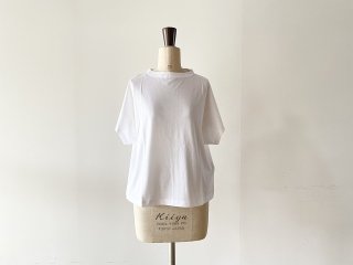 handvaerk ハンドバーク / 60/2 Cap Sleeve T-Shirt White