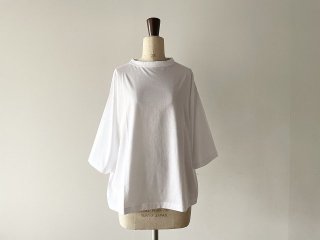 handvaerk ϥɥС / Bottle Neck 3/4 Sleeve T-Shirt white