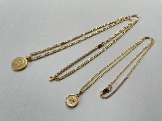 Soierie ソワリー / Aging coin  necklace (2P Set)