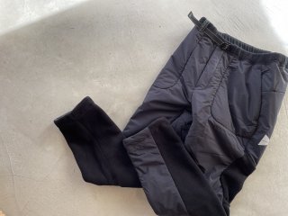 and wander アンド ワンダー / top fleece pants black