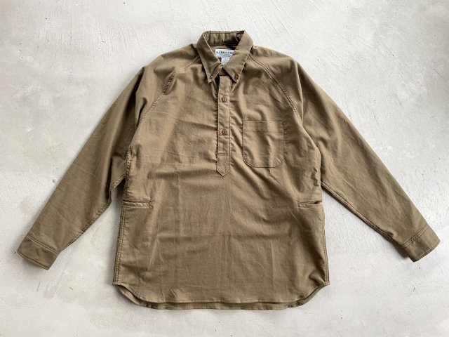 SASSAFRAS ササフラス / Wheel Barrow Shell Shirt cotton suede brown - SALT