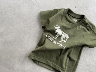 COWBOOKS カウブックス / KIDS T-shirts 90 green × ivory