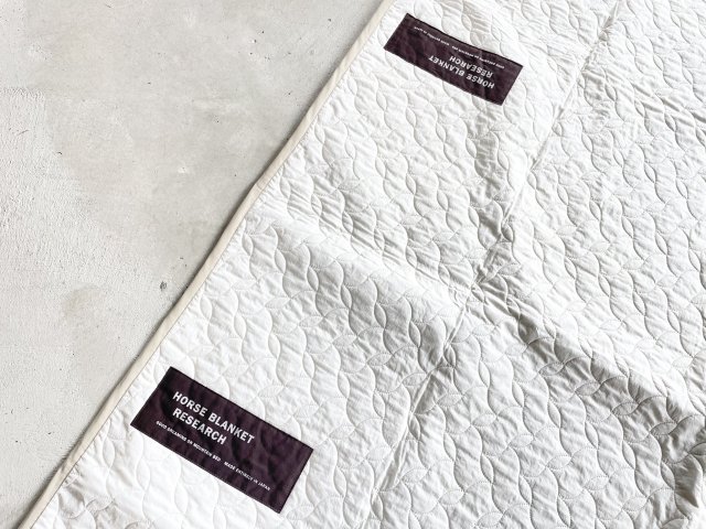 HORSE BLANKET RESEARCH / Padded Blanket ivory×beige - SALT