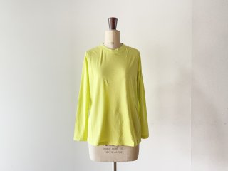 ohh! オー / Light Weight Basic L/S Crew lime yellow