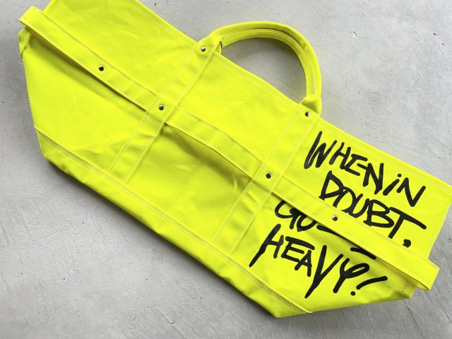 ULTRA HEAVY / Black Hole Tote Mini by TEMBEA neon yellow × black