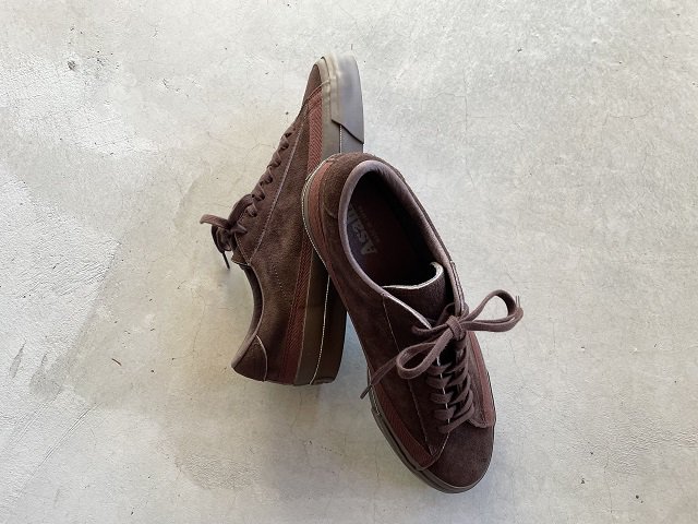 ASAHI アサヒ / BELTED LOW SUEDE brown×brown men - SALT