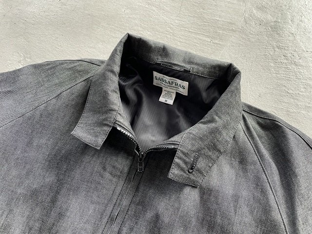 SASSAFRAS ササフラス / Wheel Barrow Jacket 6.5oz Denim black - SALT