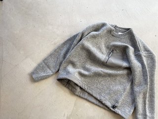 and wander   / shetland wool sweater gray
