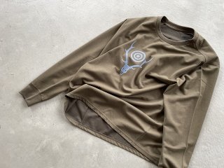 SOUTH2 WEST8 / L/S Crew Neck Tee - Skull & Target olive
