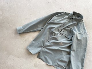 and wander   / dry breathable LS shirt blue grey
