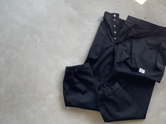 SASSAFRAS ササフラス / Digs Crew Pants 4/5 black - SALT