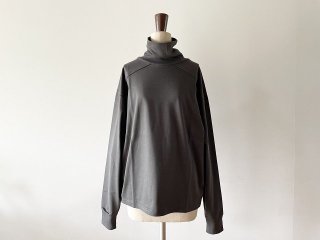 ALWEL 륦 / Metallic Logo High Neck Top charcoal