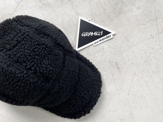 and wander   / GRAMICCI  and wander JQ tape fleece cap black