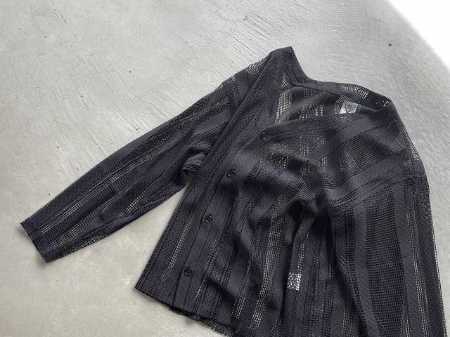 SOUTH2 WEST8 / V-Neck Cardigan - Poly Lace black - SALT