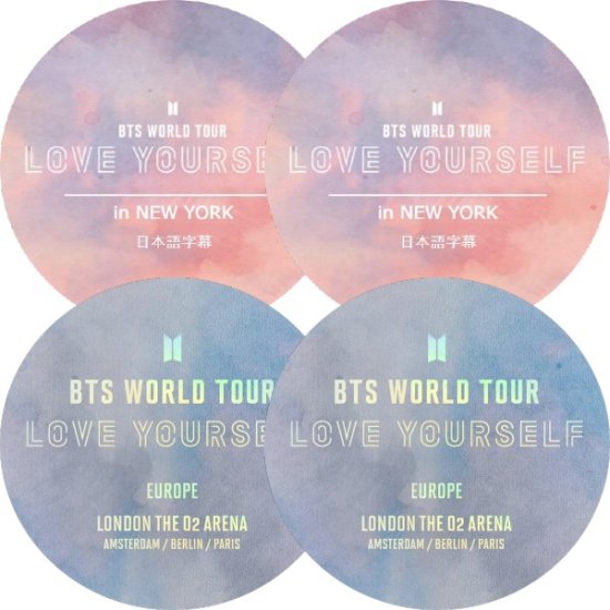 BTS DVD LOVE YOUR SELF WORLD TOUR IN NEW YORK & EUROPE (ヨーロッパ） (ニューヨーク)  ワールドツアー 4枚セット 日本語字幕 - rara-kpop