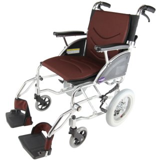 介助用車椅子　リーフ・ブラウン　品番F101-BR