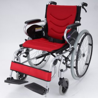 自走用車椅子　ペガサス　レッド　品番F401-R