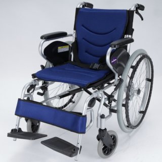 自走用車椅子　ペガサス　ブルー　品番F401-B