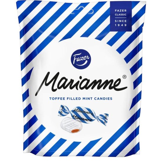 Fazer Marianne マリアンヌ ファッツェル キャラメル トフィーミントキャンディー 1袋 220ｇ(約46個) 大袋 北欧 飴 キャンディー  フィンランド ギフト