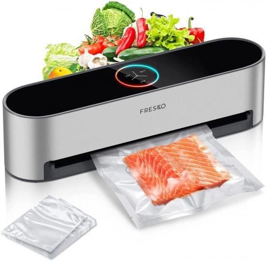 FRESKO 真空パック機、1つで5役 食品用ハンズフリー真空パック