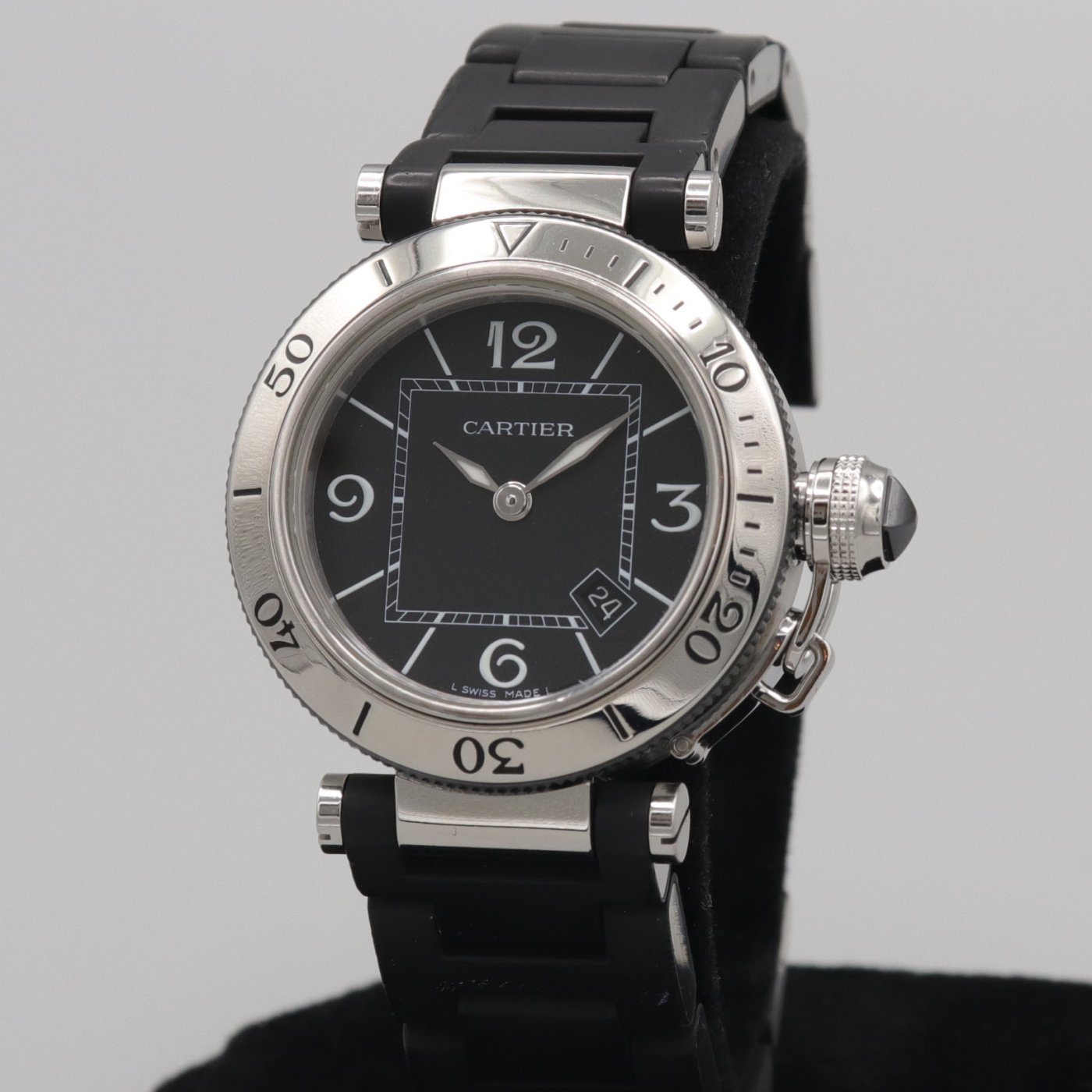 カルティエ パシャ シータイマー 自動巻 W3140003 ブラック 時計 レディース ボーイズ