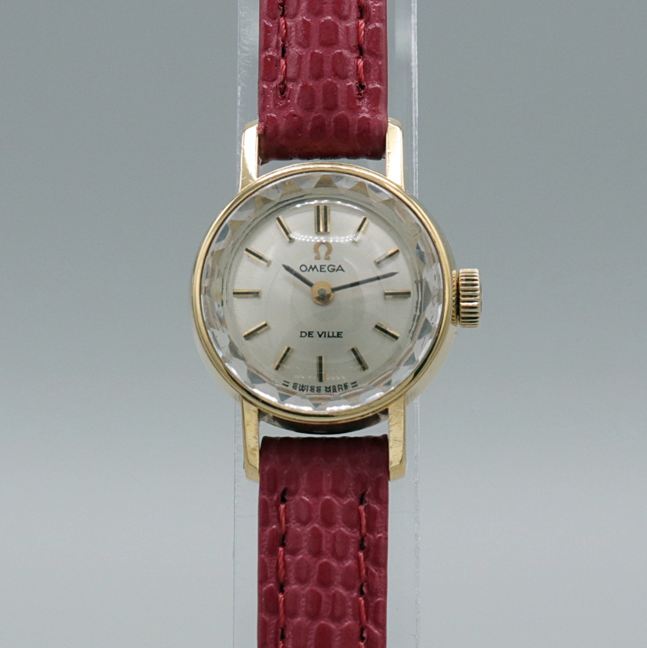 OMEGA DE VILLE 手巻き腕時計 ゴールド カットガラスファッション小物
