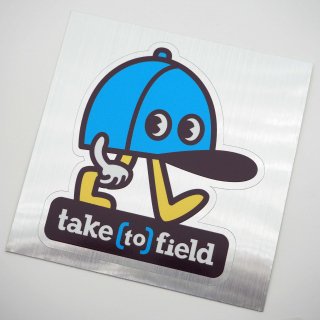 【タケトfield】『帽子くん+ロゴ』メタリック調ステッカー