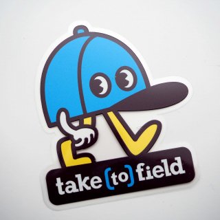 【タケトfield】『帽子くん+ロゴ』両面ステッカー
